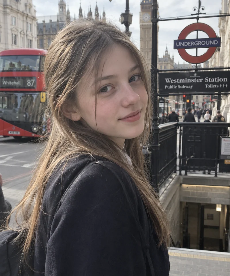 Portrait in London before background removal